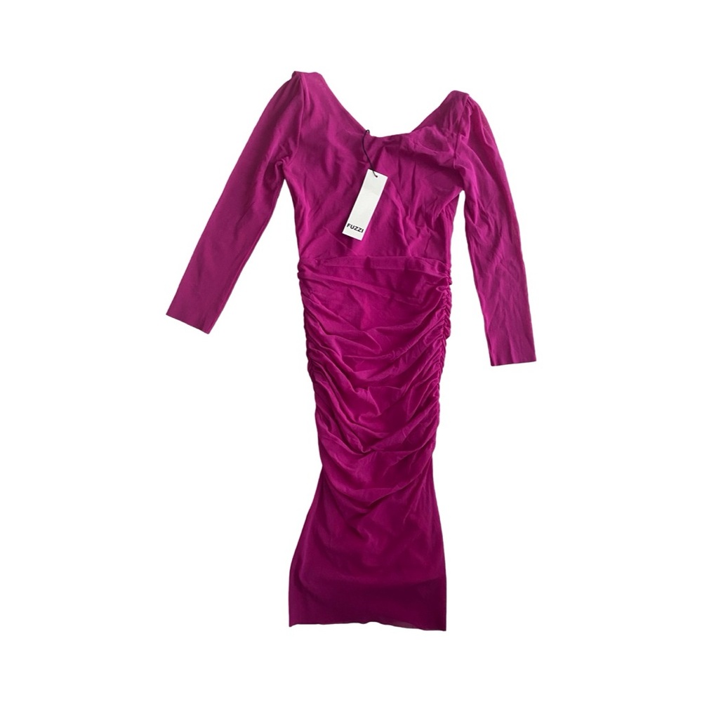 FUZZI Con Tulle Tight Mesh Dress Size Large Made in Italy - Picture 2 of 4